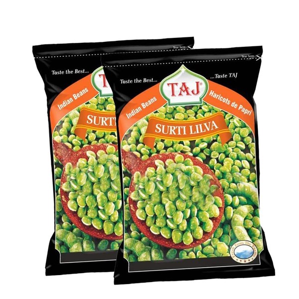 Taj Surti Lilva | 300G | Surti Lilva Beans | Frozen Vegetables | Indian Beans | High Fibre | Frozen | Beans (Pack of 2)