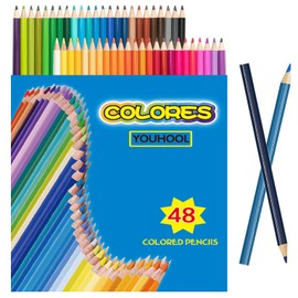 YOUHOOL 48 Count Colouring Pencils for Adults Colouring Soft Core Multicoloured Pencil Set for Sketching Drawing Pencils Painting Pens Kits Art Supplies for Adults