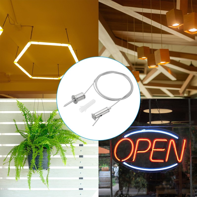 PATIKIL Ceiling Hanging Wire Cable Kit, 1m/3.3ft 8 Set Adjustable