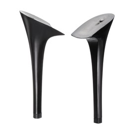 HARFINGTON 1pair Heel Repair Replacement 1.77"x5.12" High Stiletto Heel DIY for Women Shoe, Black
