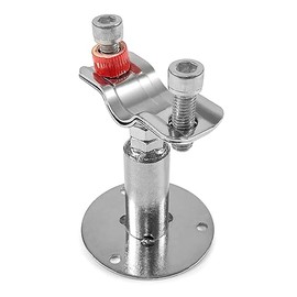 QWORK Adjustable Stainless Steel Pipe Support Bracket Kit - Compatible with 1" Pipes - Wall and Ceiling Mounting Options - includes 4 Support Brackets, Screws, and Anchors