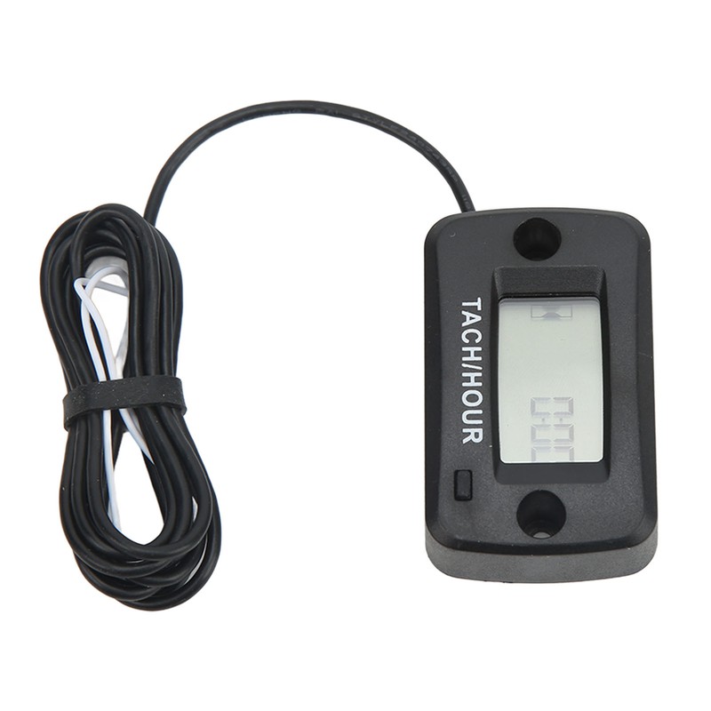Digital Tach Hour Gauge LCD Display IP68 Waterproof 0‑999999H 0‑30000RPM