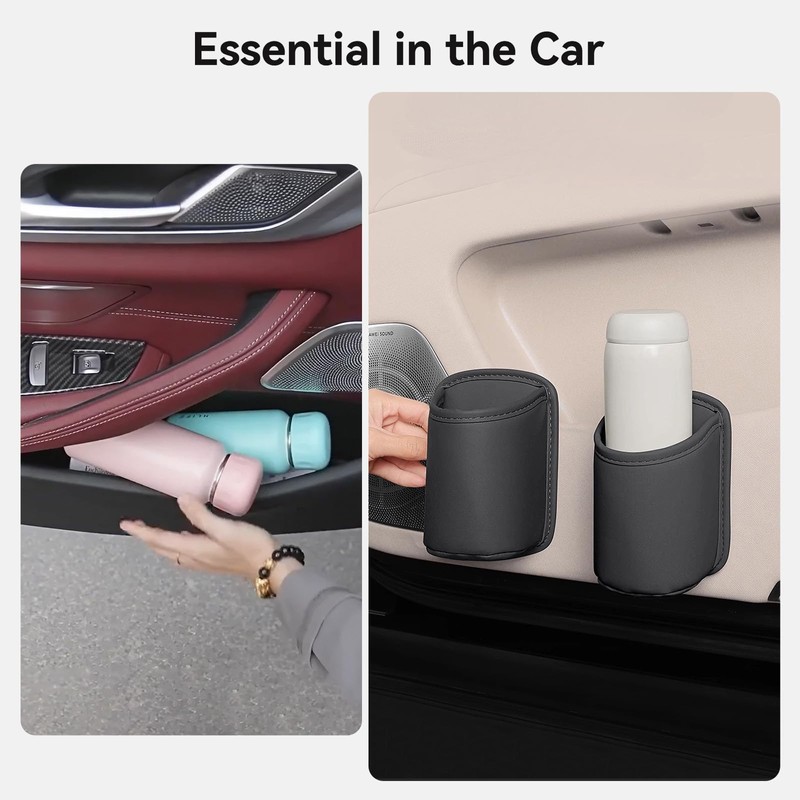 Dargoose Cup Holder for Car Leather Large Water Drink Bottle