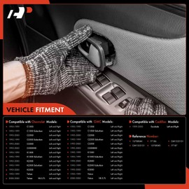 A-Premium - Interior Door Handle Left Driver & Right Passenger Side - Compatible with 1995 1996 1997 1998 1999 2000 Chevy Tahoe GMC Yukon C/K 1500 2500 3500 Suburban Pickup Truck, # 15708043, 15708044