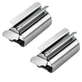 ANKKY Tube Squeezer, Tube Squeezer, Pack of 2, Stainless Steel Toothpaste Dispenser for Toothpaste, Hair Colour, Cosmetics