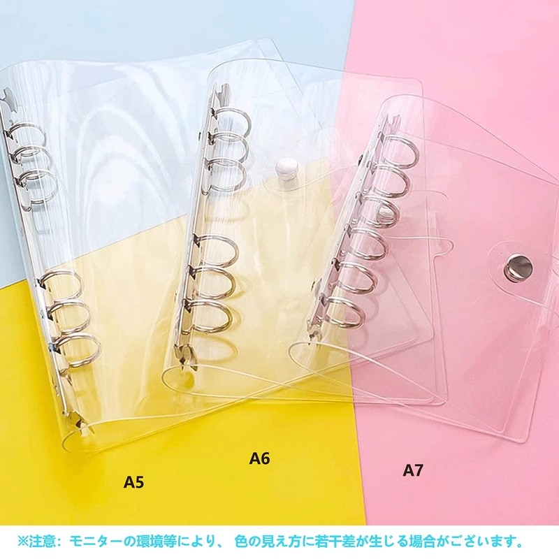 6 Holes A7 Personal Notebook Binder A7 Transparent with Bodan