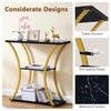 Hoctieon 3 Tier Console Table with Open Wood Shelves, Decorative