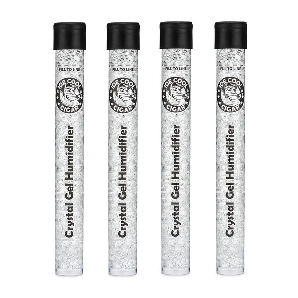 Joe Cool Cigar Crystal Gel Humidifier Tube for Cigar Humidors - 4 Pack
