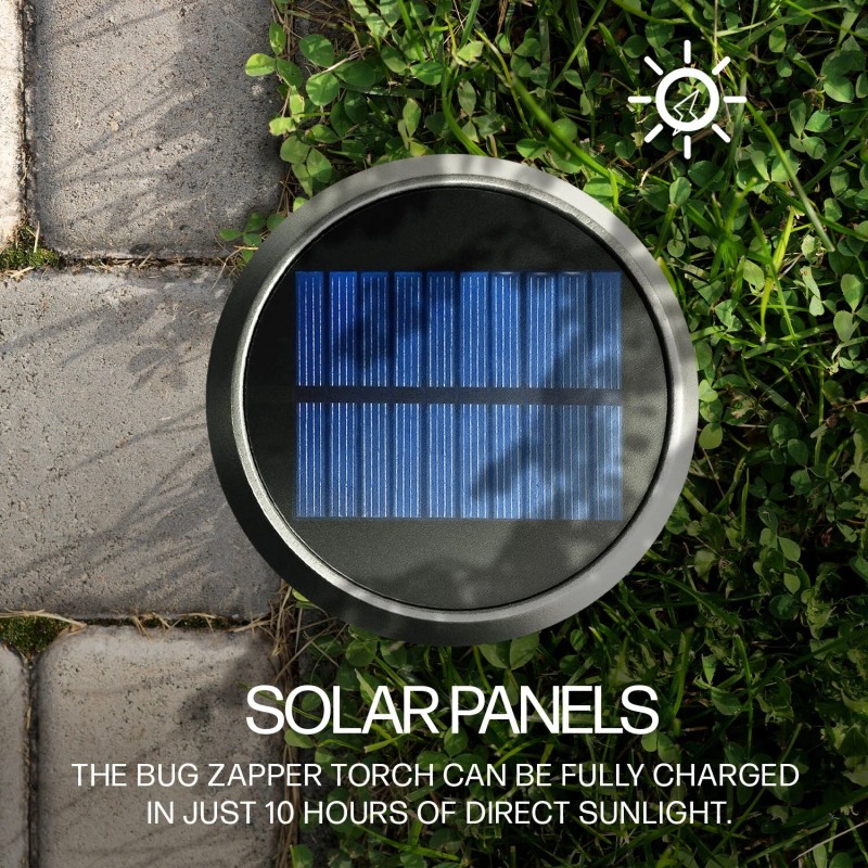 SKEETER HAWK SKE-ZAP-1008 51" Solar Mosquito Zapper – Eco-Friendly Gray