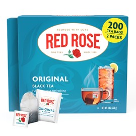 Red Rose Original Premium Blended Tea, 100 Count (Pack of 2)