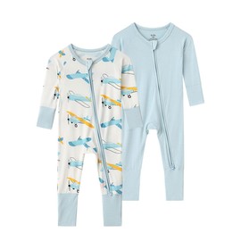 SUZEL Baby Viscose from Bamboo Footless Pajamas Boys Girls Zippy Pjs Sleep 'N Play Romper - 0-24 Months (Plane+Blue, 18-24M)