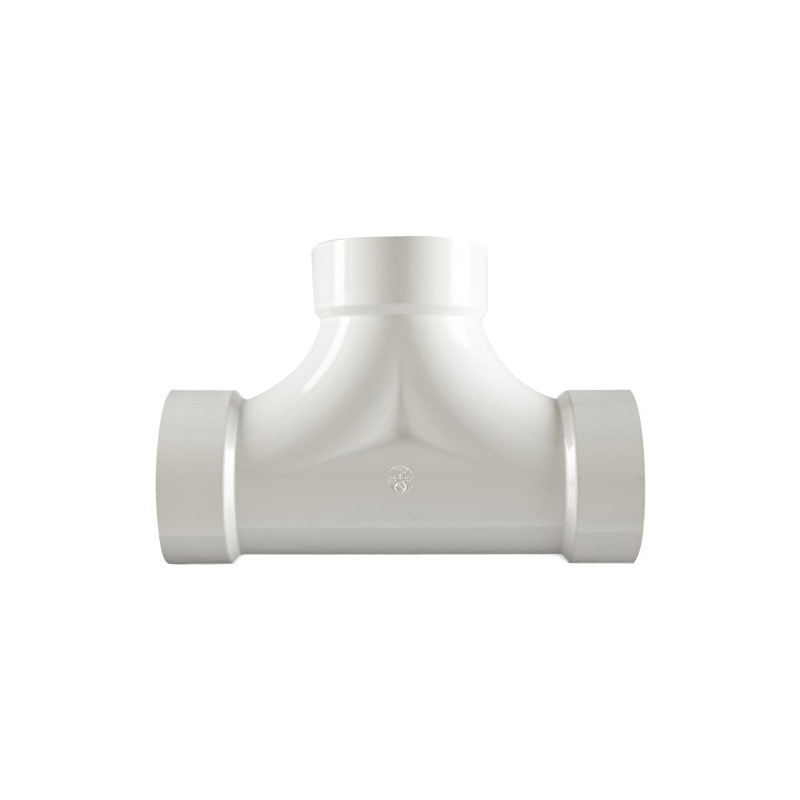 Spears P448 Series PVC DWV Pipe Fitting, 2-Way Cleanout, 4"