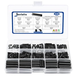 Jovlalis 430 Pcs Roll Pin Set, Slotted Metric Spring Pins, Steel Split Expansion Pin M1.5 M2 M2.5 M3 M4 M5 M6, Spring Dowel Tension Roll Pins for Home Improvement Automotive Repair