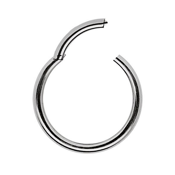Smooth Segment Clicker Piercing Ring in 1.2 mm Thickness, Available