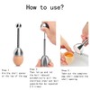 Lqucwepp 9PCS Stainless Egg Cracker Topper Set,Perfect Egg Opener,Includes 1Pc