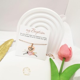 LDS CTR Heart Necklace - Choose The Right Rose Gold Charm for Young Women