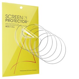 Blueshaweu Universal Round Watch Screen Protector, [Pack of 6] HD Clear Flexible TPU Screen Protector, Anti-Scratch, HD Clear, Bubble-Free (35 mm Diameter)