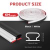 2Pcs D-Shape Rubber Door Seal Strip Set, 6m Window Weather