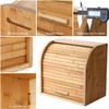 G.a HOMEFAVOR Bread Box, 2 Layer Bamboo Bread Boxes for