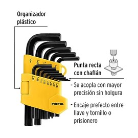 Pretul ALL-13P-P, Juego de 13 llaves hexagonales allen organizador plstico, std                                                                       