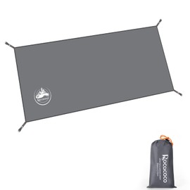 Rocacoco Tent Sheet, Waterproof Sheet, Water Pressure Resistance 10,000mm, Leisure Sheet, Ground Sheet, Double-Sided Waterproof, UV Cut Treatment, Outdoor, Camping, Hiking, Picnic (S(35.4"x82.7", Gray