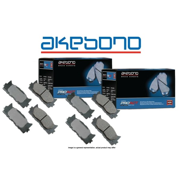 Akebono [FRONT+REAR] Akebono Pro-ACT Ultra-Premium Ceramic Brake Pads USA MADE