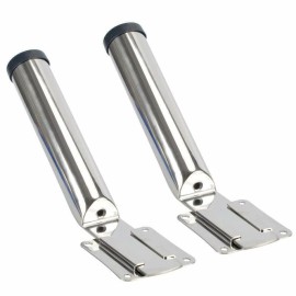 Amarine Made 2 Pack Stainless Steel Boat Fishing Rod Holder Slide Mount 30° Fishing Pole Rod
