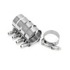 QWORK 1.5" T-Bolt Hose Clamp Stainless Steel, Working Range 46mm-52mm