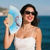 HOVEOX 6 Pieces Folding Fans Foldable Fans Hand Fan Decorative