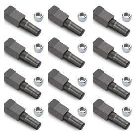 12 Pack Stump Grinder Teeth Fit Woodland Mills WG24 WG28 Stump Grinder Tooth Parts for Cutting Tree Stub,Carbide Tips with 5/8" Nuts,2-7/8"Lx11/16"W