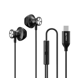 Japanese Small Business MSL FORCE Qualifying Invoice Iphone15/16 Series USB-C TYPE-C Earbuds Wired Control with Volume Control me570k 1 PC USB-C Connector