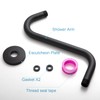 OFFO Shower Head Extension Arm 8 Inch, Matte Black S