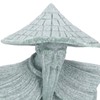 Fisherman Statue Sitting Fishing Old Man Figurine Small Desk Ornament