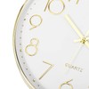 Foxtop Gold Wall Clock 12 Inch Silent Non-Ticking Battery Operated