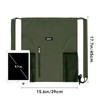 WANDF Drawstring Backpack with Shoulder Pad, Sports Gym Backpack with