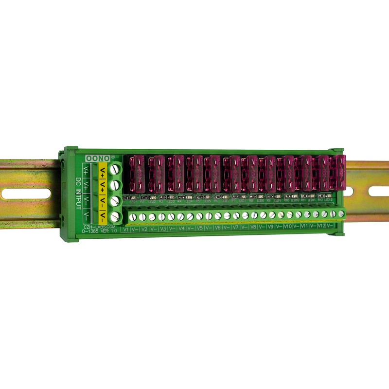 DC Power Fuse Distribution Strip Module (12 Position, DIN Rail