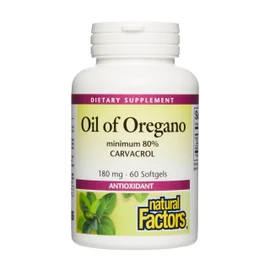 Natural Factors Oil of Oregano - Supports Healthy Immune System Function - Herbal Supplement with Olive Oil & Vitamin E - Non-GMO Antioxidant Support Supplement - 60 Softgels (60 Servings)