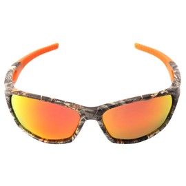 MOTELAN Polarized Outdoor Sports Sunglasses Tr90 Camo Frame for Men Women Driving Fishing Hunting Reduce Glare Orange Red
