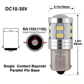 1156 Reverse Light LED Bulbs, PYJR P21w 1141 Ba15s 7506 LED Light Bulbs, 1000 Lumens 6000K Xenon White, with Projector, for Backup, Reverse Light, lawn mower headlights, lawn tractor Bulb.(pack of 2)
