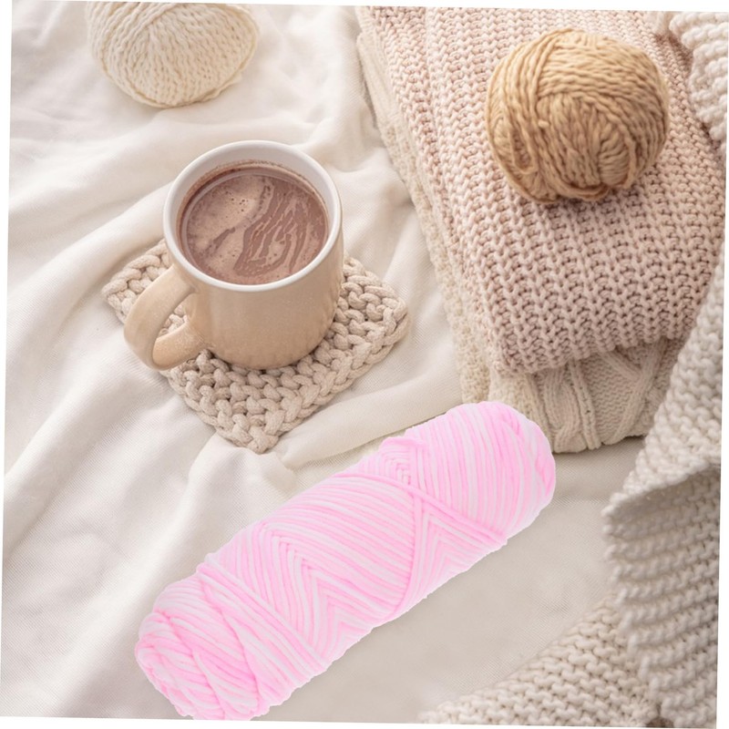 Hohopeti 3pcs Multi-Function Cotton Yarn Scarf Thick Woolen Crochet Yarn