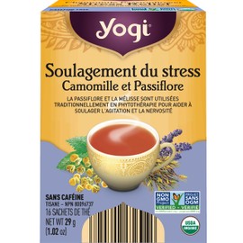 Yogi Tea - Chamomile Passionflower Stress Relief Tea (3 Pack) - With Lemon Balm, Lavender, and Eleuthero Root - Caffeine Free Organic Herbal Tea - 48 Tea Bags