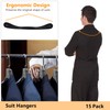 DEDU Suit Hangers for Men 15 Pack, Extra Wide Suit