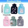 6 Pcs Mini Hot Water Bottles with Covers, Small Hot