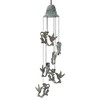 SPI Home Hummingbirds Feeding On Flowers Brass Wind Chime