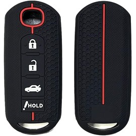 Funda Protectora para Llave de Coche, Carcasa de TPU Silicona Suave, Compatible con Mazda 2/3/6 CX-3/CX-5/CX-9/MX-5, Protección 360° Antigolpes, Impermeable (Negro)