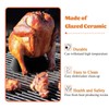 Large Ceramic Roaster Rack for Turkey&Big Chicken,Beer Can Turkey Stand