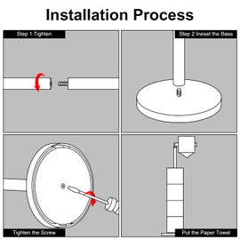 BGL Toilet Paper Holder Brushed Nickel 2 Pack Standing On Floor, Tissue Holder with Reserve Storage Paper Rolls, Free-Standing