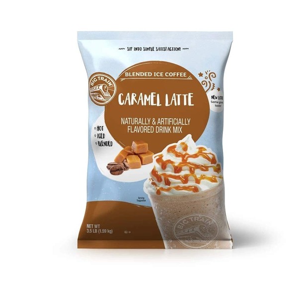 Big Train Blended Ice Coffees Caramel Latte 3.5 lb / 56oz - Single Bag