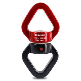NewDoar Swing Swivel,40KN CE Certified Micro Rotator Swivel Device for Swing Aerial Dance/Yoga/Swing/Hanging Hammock/Rock Climbing Tree Arborist(Red/Black)