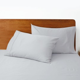 Shunjie.Home 100% Egyptian Cotton Pillow Cases Set of 2,Queen Size 400 Thread Count Cooling Pillowcases,Soft and Breathable Pillow Covers with Envelope Closure,20x30 Inches,Grey